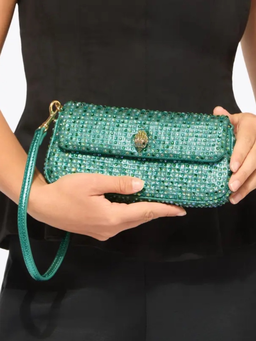 Kurt Geiger 🦅 NWT! Pickle Crystal-Embellished Multi Way Bag - Picture 5 of 16
